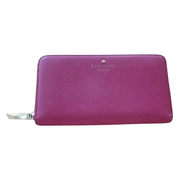 Kate Spade Pink Zip Around Accordion Wallet/Clutch - Picture 1 of 14